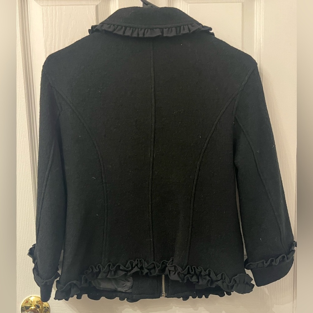 Mac & Jac Black Ruffled Women's Jacket - Picture 6 of 11